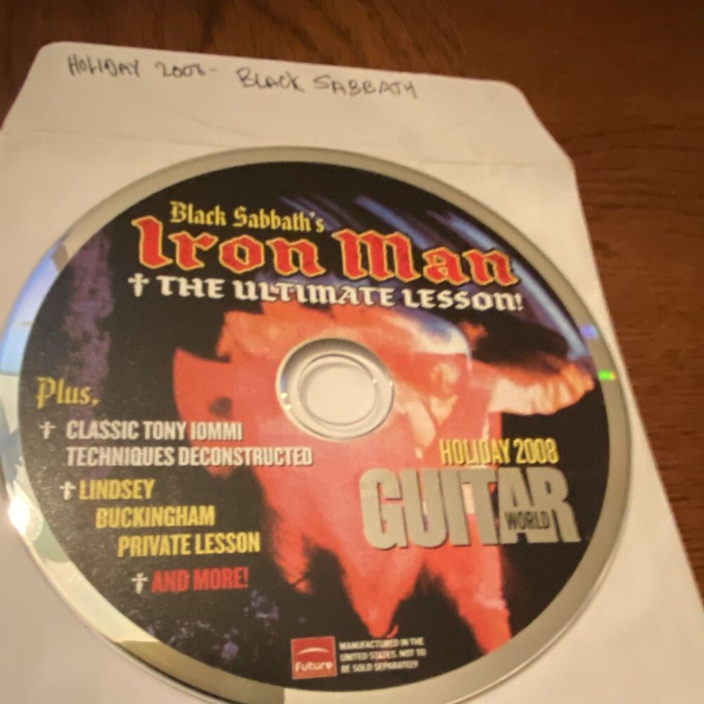 Guitar World Holiday 2008 CD ROM lesson Black Sabbath Iommi Buckingham